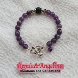 NEW Handmade Amethyst Bangle Bracelet